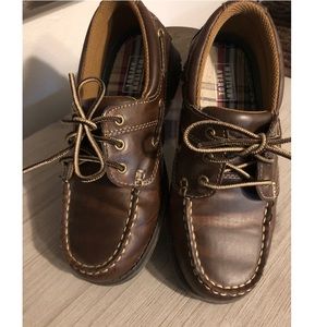 Brown loafer dress shoes